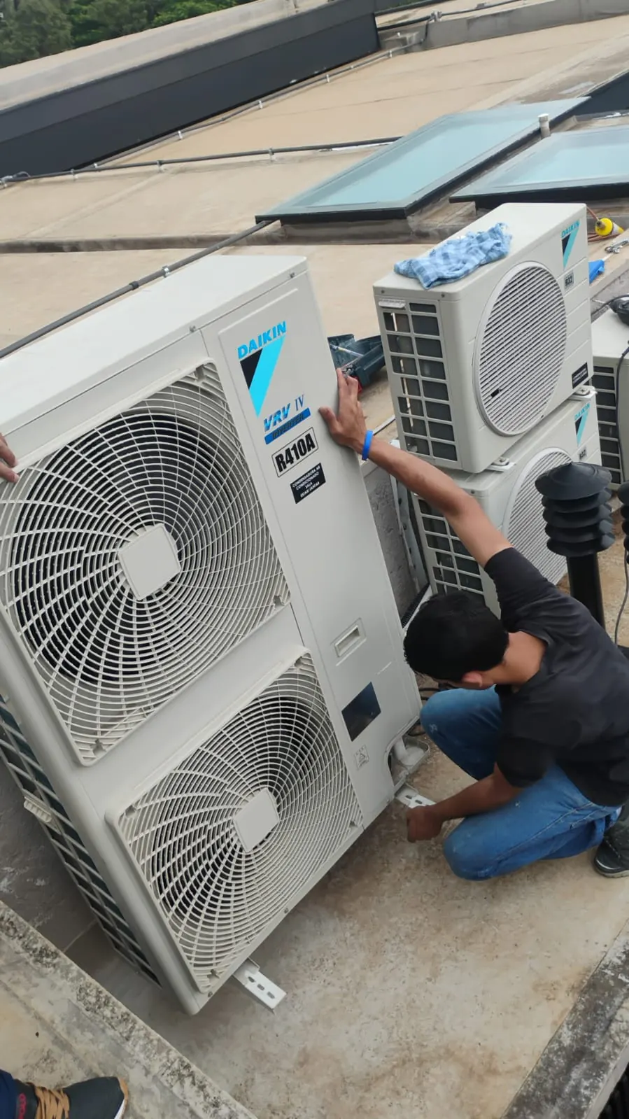 Equipamento em terraço técnico